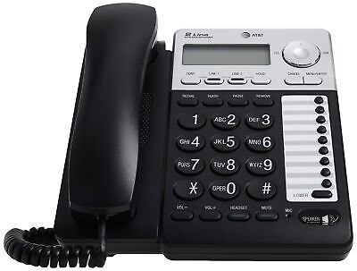 AT&T ML17929 2-Line Corded Telephone, Black Without Answering System