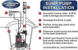 Superior Pump 92330 1/3 HP Thermoplastic Submersible Sump Pump with Tethered ...