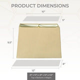 Royal Designs, Inc. Rectangle Hardback Lamp Shade, HB-613-12LNBG, Linen Beige...