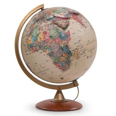 Waypoint Geographic Colombo Relief Globe, 12" Illuminated Antique Ocean-Style...