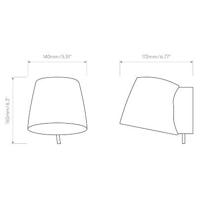 Astro Imari Wall Indoor Wall Light (Matt Nickel) - Dry Rated - E26/Medium Lam...