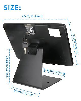 Desktop Anti-Theft Security Kiosk POS Stand Holder Enclosure for 10.9" 2022 i...