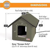 K&H Pet Products Outdoor Heated Kitty House, Outdoor Cat House for Outside Co...