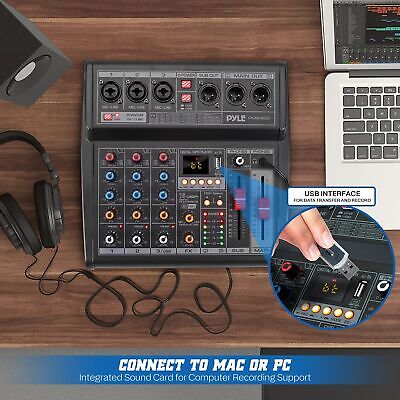 Pyle Professional Bluetooth DJ Audio Mixer - 3 - Channel DJ Controller Sound ...