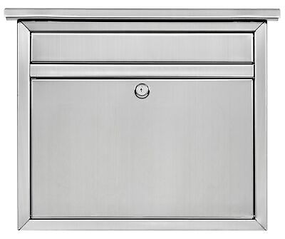 Architectural Mailboxes Maya Stainless Steel, Locking, Wall Mount Mailbox, 24...