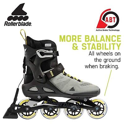 Rollerblade Macroblade 80 ABT Men's Adult Fitness Inline Skate, Silver/Neon Y...