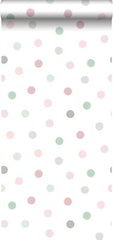 Wallpaper dots Pink, Green and Gray - 139040 - from ESTAhome