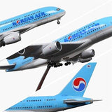 24-Hours 18&#8221; 1:160 Airplane Model Korea Airbus 380 Model Plane with LED Li