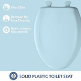 Bemis 1200SLOWT 464 Toilet Seat will Slow Close, Never Loosen and Easily Remo...