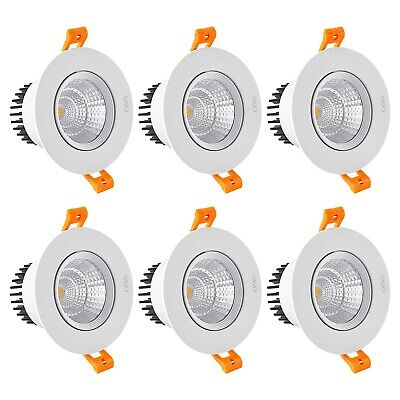 CXWV 3 Inch LED Recessed Downlight, 5W COB Ceiling Light with Driver, 3000K/4...