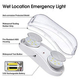 Outdoor Emergency Light with Battery Backup, Exterior Emergency Exit Lights H...