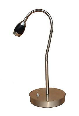 202071-04 Adjustable Beam LED Desk Lamp, 19.5" x 8.47" x 5.9", Brushed Nickel...