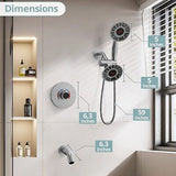 Shower Faucet Set with Valve: EVERSTEIN Shower System with Digital Display 2 ...