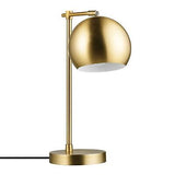 Globe Electric 52915 Molly 18" Desk Lamp, Matte Brass, Black Fabric Cord, in-...