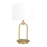 Deco 79 Metal Room Table Lamp Arched Accent Lamp with Drum Shade, Lamp 7" x 7...