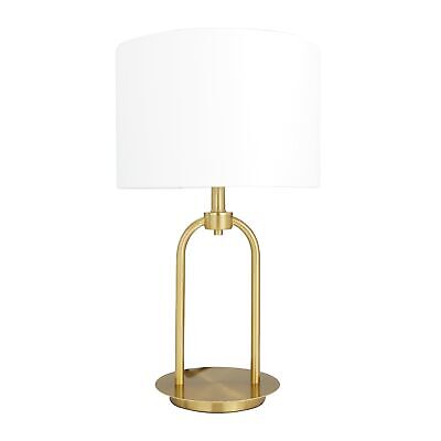 Deco 79 Metal Room Table Lamp Arched Accent Lamp with Drum Shade, Lamp 7" x 7...