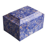 MAKEY'S Blue pattern Classic Cultured Marble Cremation Urn for Human Ashes Ad...