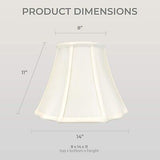 Royal Designs, Inc. Flare Bottom Outside Corner Scalloped Basic Lamp Shade, B...