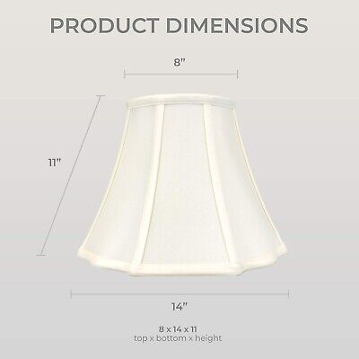 Royal Designs, Inc. Flare Bottom Outside Corner Scalloped Basic Lamp Shade, B...