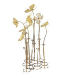 Deco 79 Metal Floral Decorative Sculpture Home Decor Statue with Wire Vases a...