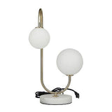 Deco 79 Metal Room Table Lamp Orb 2 Light Accent Lamp with Marble Base, Lamp ...