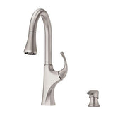 Pfister Miri Kitchen Faucet with Pull Down Sprayer and Soap Dispenser, Single...