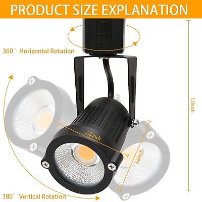 EAGLOD 12W Track Lighting Heads, H Track Light Heads for Accent,Task,Retail A...