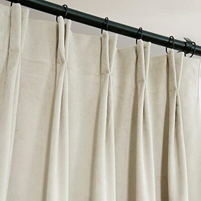 HPD Half Price Drapes Velvet Blackout 25W x 96L, Neutral Ground