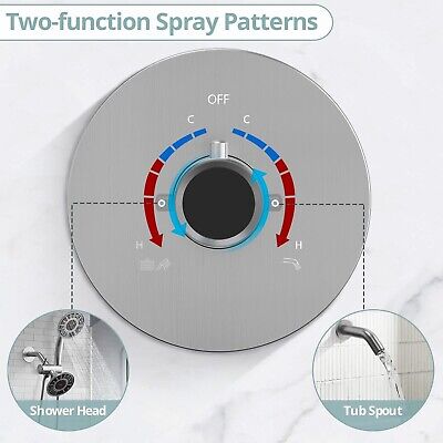 Shower Faucet Set with Valve: EVERSTEIN Shower System with Digital Display 2 ...