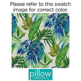 Pillow Perfect Tropic Floral Indoor/Outdoor Solid Back 1 Piece Chair Cushion ...