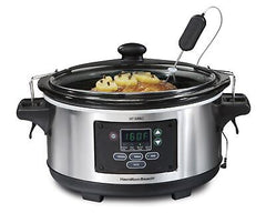 Hamilton Beach Portable 6 Quart Set & Forget Digital Programmable Slow Cooker...