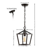 JONATHAN Y JYL7618A Pagoda 8" 1-Light Vintage Farmhouse Iron Chain Pagoda LED...