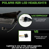 SLK-Lights (RED) RZR LED Headlight compatible with Polaris General, Polaris R...