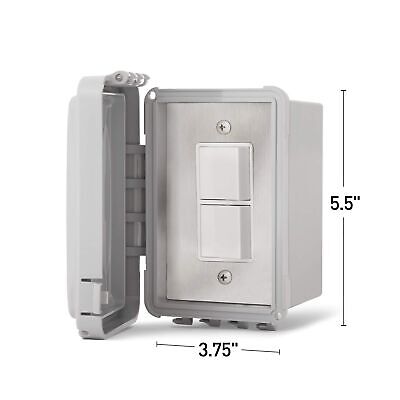 Infratech Single Duplex Stack Switch, Surface Mount Control W/Weatherproof Co...