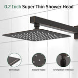 SunCleanse Shower Faucet Set with Valve, 8 Inch Square Shower Head and Handle...