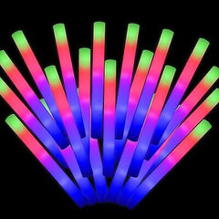 192PCS Glow Foam Sticks Bulk,LED Foam Sticks 3 Modes Flashing Glow in the Dar...