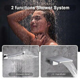 POP SANITARYWARE Shower Tub Faucet Set Chrome Bathroom Rain Mixer 10 Inch Sho...