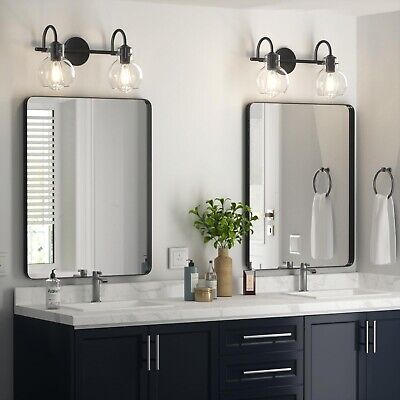 Bathroom Vanity Light Fixtures, Modern 2 Lights Vanity Lighting Fixture Matte...