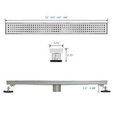 Linear Shower Drain, Shower Drain 28 inch with Removable Grate Cover, Profess...