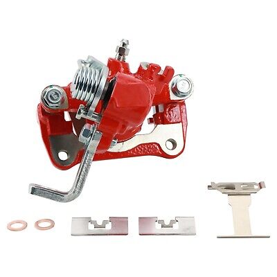 TRQ Rear Right Brake Caliper w/Bracket Performance Red Passenger Side Compati...