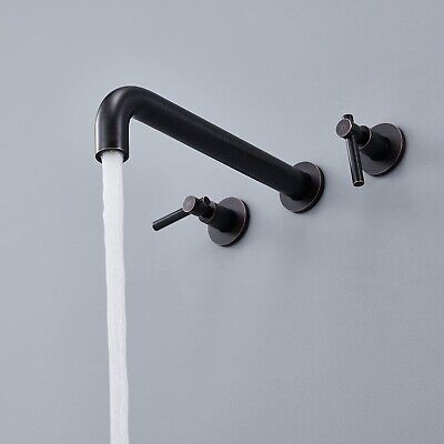 Wall Mount Tub Filler Oil Rubbed Bronze Tub Faucet Brass Bathroom Bathtub Fau...