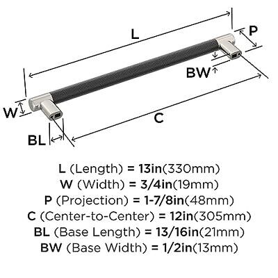 Amerock 12in (305mm) Center-to-Center, Polished Nickel/Black Bronze