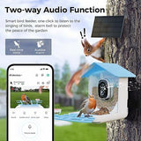 Smart Bird Feeder with Camera, 1080P Video Bird Feeders Squirrel Proof, AI Re...