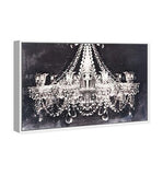 The Oliver Gal Artist Co. Modern 15 in x 10 in, Glam Crystal Chandelier, Canv...