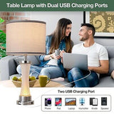 3-Way Dimmable Table Lamp Set of 2,Touch Control Lamp with Night Light,Modern...