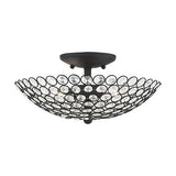 Livex Lighting Cassandra 2 Light Black Ceiling Mount