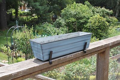 Achla Designs C08NB-K6 Small Blue Flower 2 x 6 Railings Window Box and Brackets