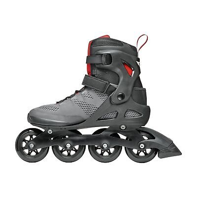 Rollerblade Macroblade 84 Men's Adult Fitness Inline Skate, Dark Gray & Red, ...