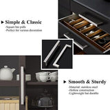 Probrico Stainless Steel Kitchen Cabinet Square Handles Brushed Nickel 5 in H...