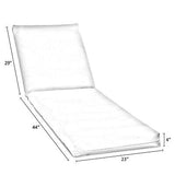 South Pine Porch Outdoor Reversible Chaise Lounge Chair Cushion with String T...